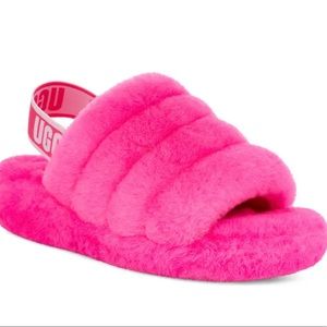 UGG Fluff Yeah Genuine Shearling Slingback Sandal